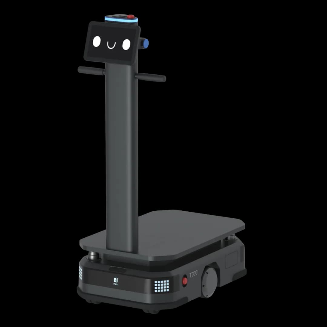 Industrieroboter AMR T 300 mit variabler Tragfähigkeit, ausgestattet mit Optionen für Fördertechnik und Plattformzug.