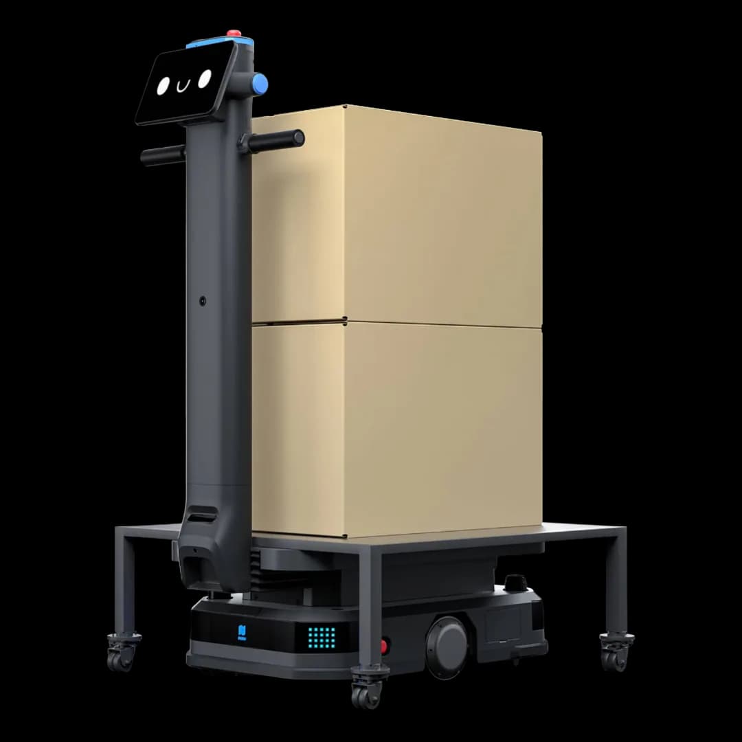 Průmyslový robot AMR T 600 s ergonomickou rukojetí a displejem.